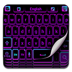 键盘颜色紫色霓虹灯