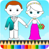 Bride and Groom Wedding Coloring Pages 2