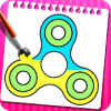 Fidget Spinner Color Book & Drawing Pad
