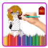 Nice Fashion Girl Coloring Book - Kids Coloring