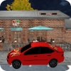 City Pizza Delivery Car Drive