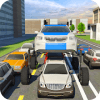 Elevated Car Driving Simulator Modern Taxi Driver