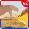 TRex Fights Stegosaurus