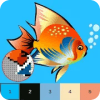 Fish Color By Number, pixel fish coloring