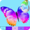 Butterfly Color By Number, butterfly coloring .