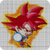 Color by Number - Super Saiyan Pixel Art