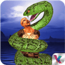 野生蟒蛇蛇攻击3D
