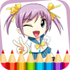 Anime Manga Coloring Book For Kids