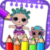 coloring lol surprise princesses doll's