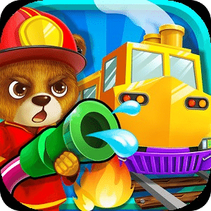 Train Fire Animal Rescue Games