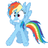 Pixel art Coloring by numbers for little pony