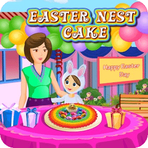 Easter Nest Cake Cooking