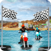 Beach Water Surfer Bike Rider - Motorcycle Racing