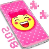Cute Pink Emoji Puzzle Game