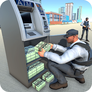 银行 现金 在 过境 安全 面包车 ： 自动取款机 银行 现金