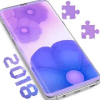 Purple Flowers Puzzle Game