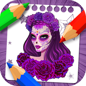 Sugar Skull coloring Mandala 2018