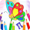 butterfly drawing and coloring book - kids games