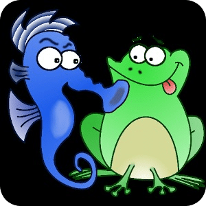 Seahorse and frog