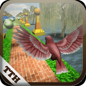 Bird Fly Temple 3D