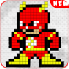 SUPERHERO PixelArt Color by Number Book - pixart