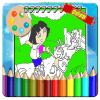 Coloring Book For Dora And Bots