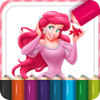 Baby Princess Coloring Book Game - Fairy Coloring