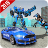 US Police Car Robot Wild Horse Transformation Game