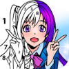 Anime Color by Number  Anime Coloring Book