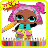 draw \ coloring new 3D dol princess dolls free