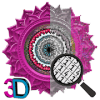 Mandala 3D Magic color by number