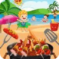 烧烤海海滩美食派对