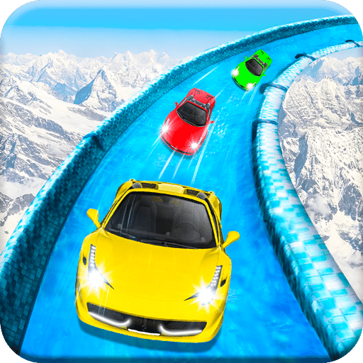 Frozen Water Slide Car Race